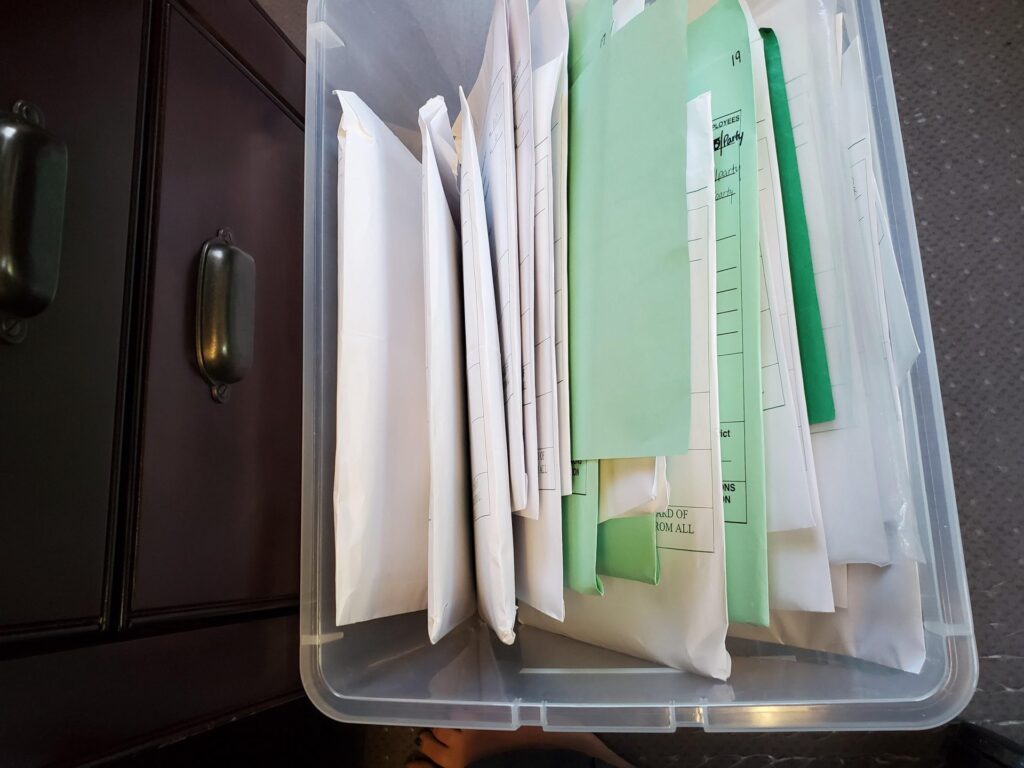 bradford-absentees1-1920×1440 Pennsylvania counties experienced a substantial uptick in provisional ballots during the 2020 primary, an unintended consequence of the vote-by-mail surge and deadlines for mailed ballots applications and return. Election directors are concerned about implications for November's higher turnout presidential primary, given the extra time provisionals take at the polls and while counting. (Submitted by Bradford County Office of Elections)