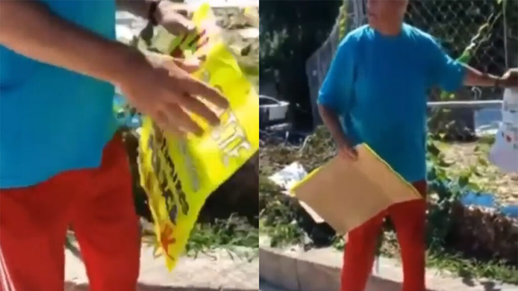 
Stills from the video showing the courts supervisor ripping down signsINSTAGRAM / @GOSSIPOFTHECITY_