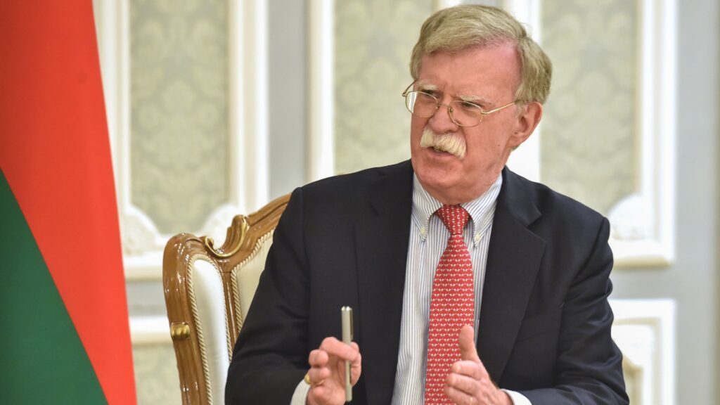 Then-National Security Adviser John Bolton is seen in Minsk, Belarus, in 2019. Former National Security Adviser John Bolton