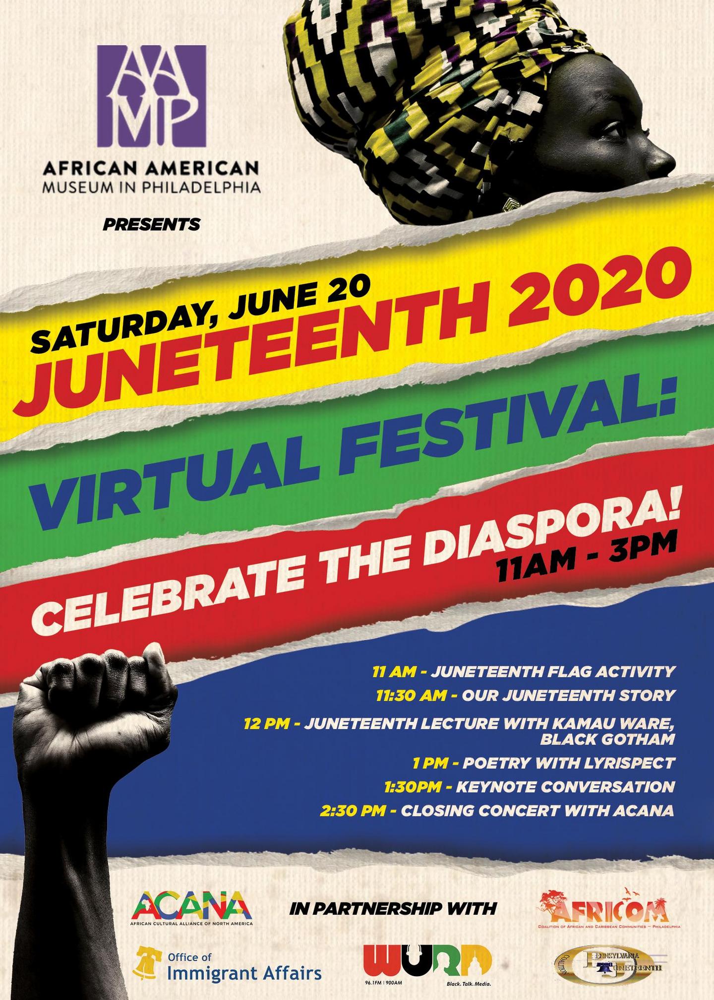 Juneteenth 2020 Virtual Festival: Celebrate the Diaspora!