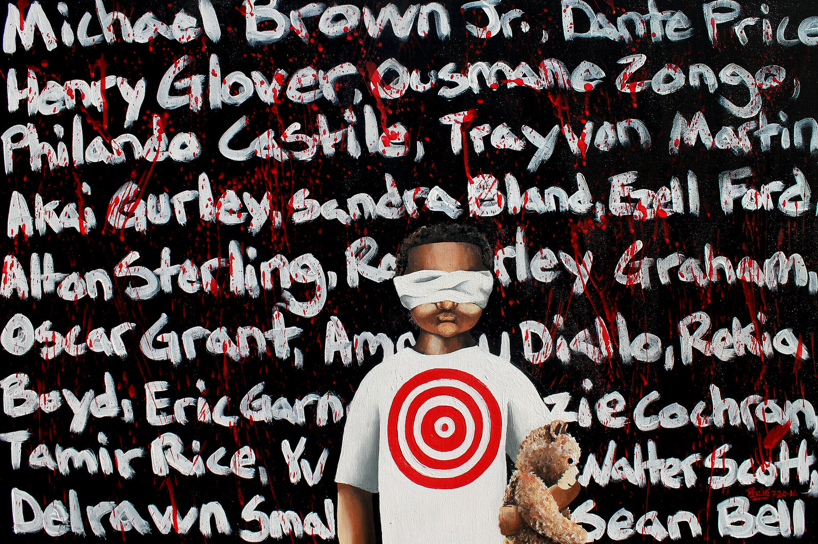 Andre Rochester created Next In Line following the killings of Philando Castile and Alton Sterling — two African American men shot by police in 2016. Rochester uses his art to raise money for positive solutions to create change.