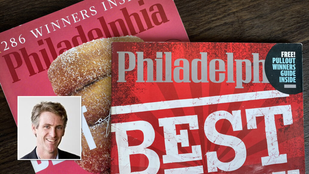 phillymag-mcgrath Philadelphia magazine is known for its 'Best of Philly' issues (inset: Tom McGrath) (Danya Henninger / Billy Penn; LinkedIn)