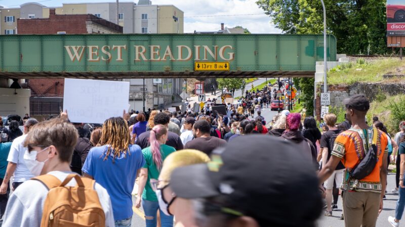 Scenes from solidarity protests in Reading, Pennsylvania.