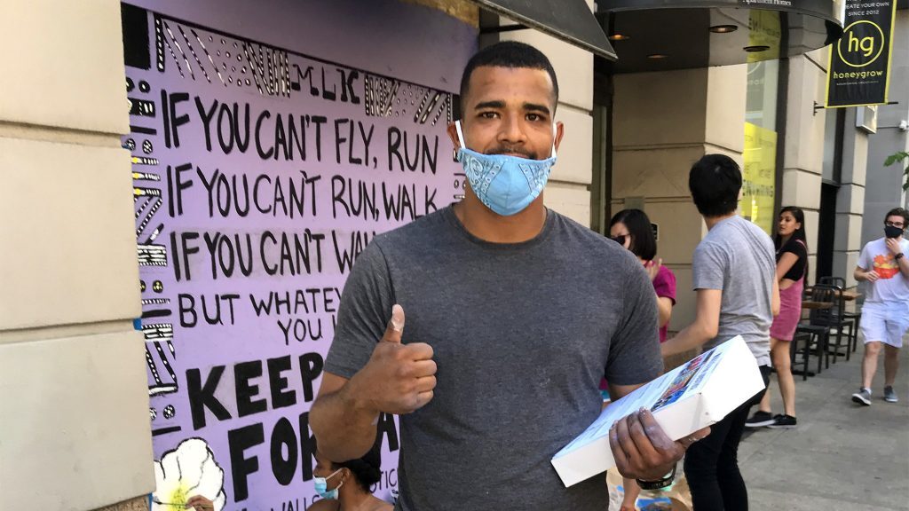Walls for Justice founder Samuel Rodriguez outside Philly Runner COURTESY LARRY WEISS