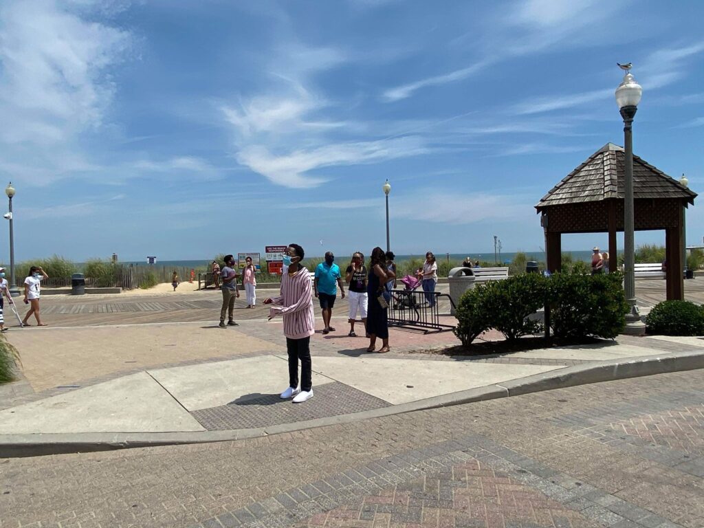116586212_3181024871974451_4338180701914070280_n Crowds were sparse Thursday on the Rehoboth Beach boardwalk, where masks are required this summer. (Courtesy of Ken Heverin)