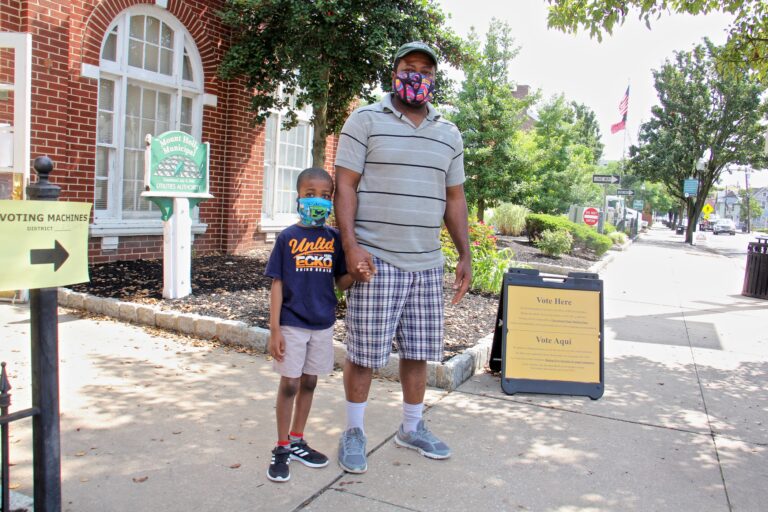 Michael Ochiori and his son