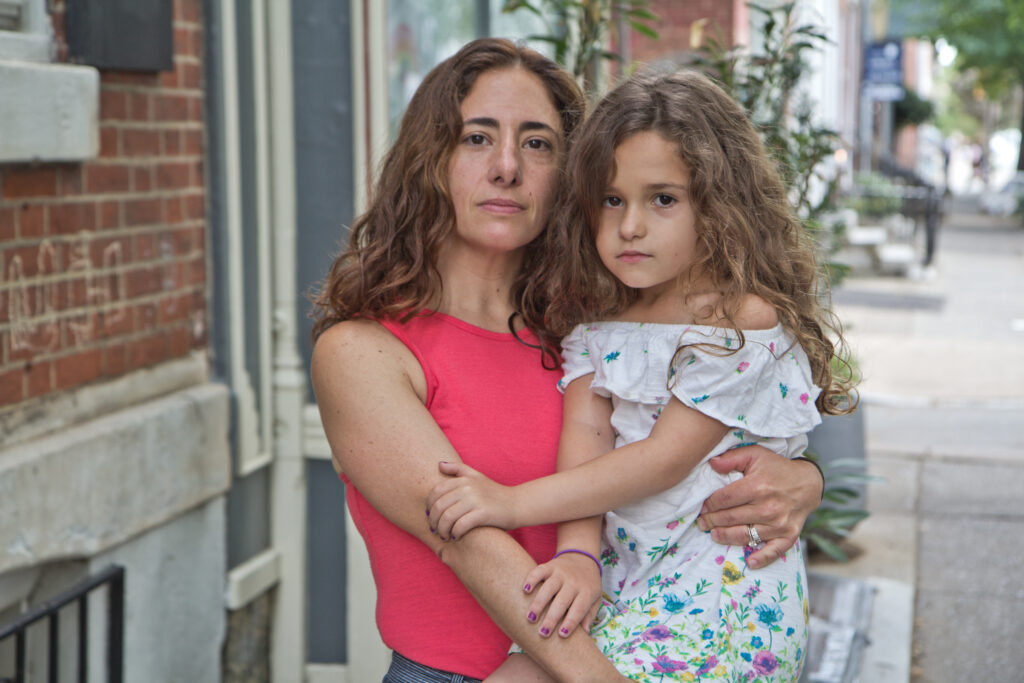 Melissa Roselli and her daughter Francesca. (Kimberly Paynter/WHYY) Melissa Roselli and her daughter Francesca. (Kimberly Paynter/WHYY)