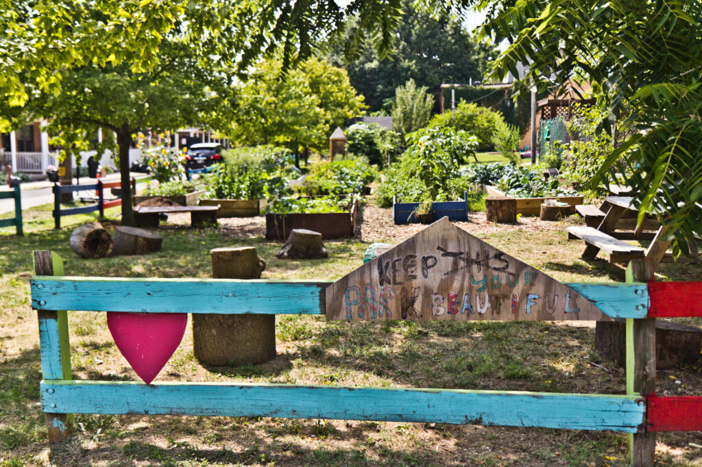 The garden at the North Philadelphia Peace Park. (Kimberly Paynter/WHYY) The garden at the North Philly Peace Park. (Kimberly Paynter/WHYY)