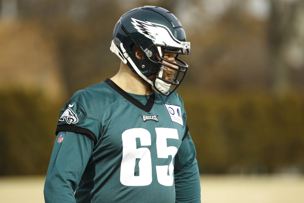 Lane Johnson Philadelphia Eagles offensive tackle Lane Johnson warms up at the NFL football team's practice facility in Philadelphia, Thursday, Jan. 2, 2020. (AP Photo/Matt Rourke)