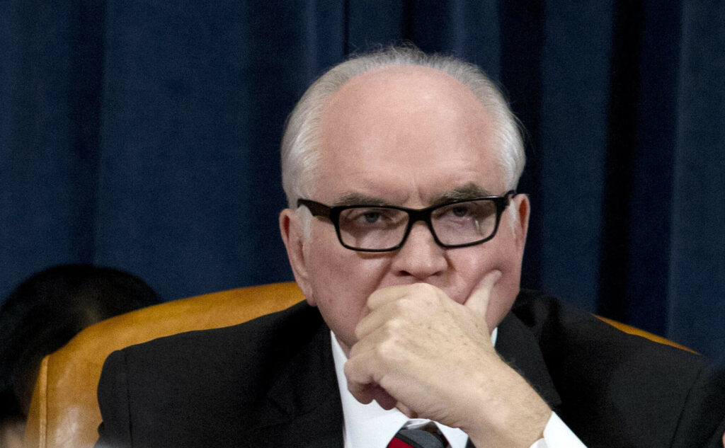 Virus Outbreak Small Business Loans Congress In this Feb. 7, 2019, file photo Rep. Mike Kelly, R-Pa., listens during a hearing on Capitol Hill in Washington. At least 10 lawmakers and three congressional caucuses have ties to organizations that received federal coronavirus aid, according to government data released this week. Among businesses that received money was a dealership owned by Kelly. (AP Photo/Jose Luis Magana, File)