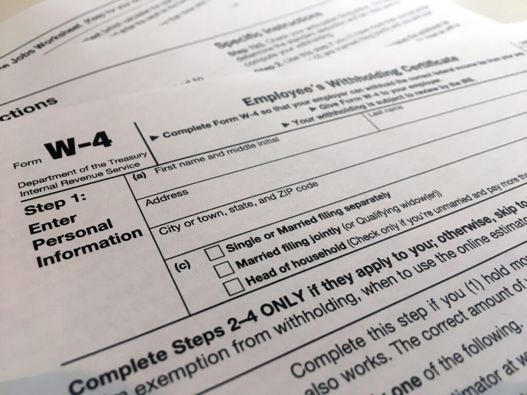 Virus Outbreak Delayed Tax Day W-4 form