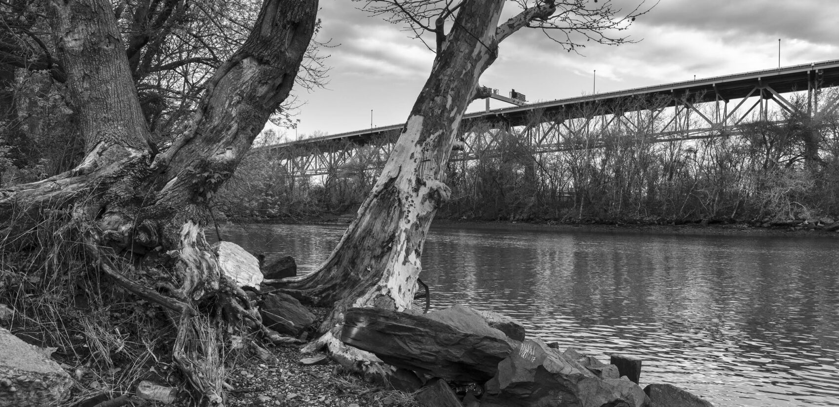Frankford Creek and the Betsy Ross Bridge