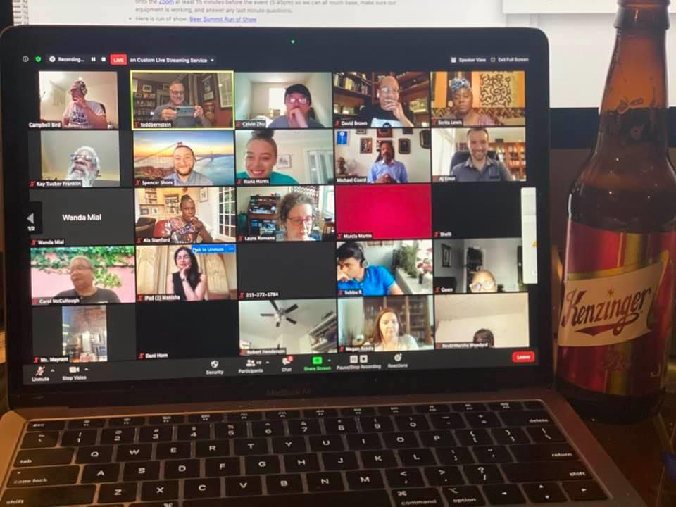 12th Annual Beer Summit takes place by Zoom. (Courtesy of Rev. David Brown)