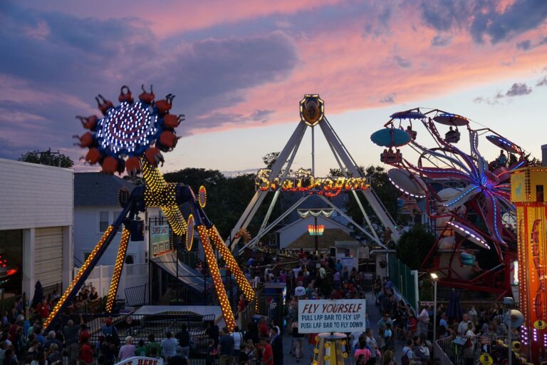 Rides at Funland amusement park