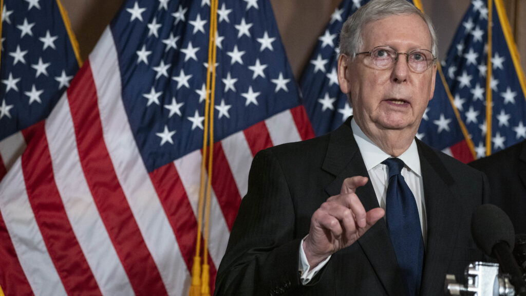 Senate Majority Leader Mitch McConnell, R-Ky., announced a coronavirus relief proposal on Monday that did not include any provisions to extend legal deadlines for the national head count as the Census Bureau has requested. Senate Majority Leader Mitch McConnell, R-Ky., announced a coronavirus relief proposal on Monday that did not include any provisions to extend legal deadlines for the national head count as the Census Bureau has requested. (Sarah Silbiger/Bloomberg via Getty Images)