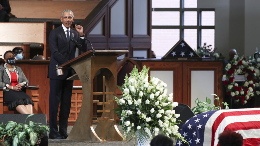 “You want to honor John? Let’s honor him by revitalizing the law that he was willing to do for,” former President Barack Obama said during the funeral service for Rep. John Lewis at Ebenezer Baptist Church in Atlanta.