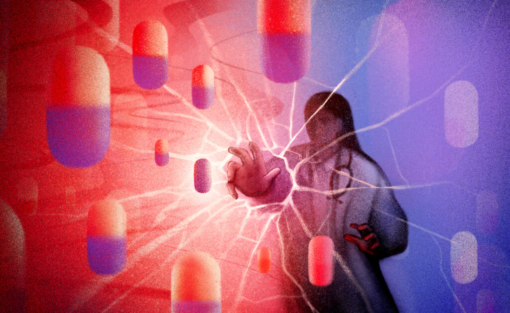 npr_opioid_0713-edit Doctors and other health care providers still prescribe highly addictive pain medications at rates widely considered unsafe. Critics say the practice exposes tens of millions of patients each year to unnecessary risk of addiction, overdose and death. (Tracy Lee for NPR)