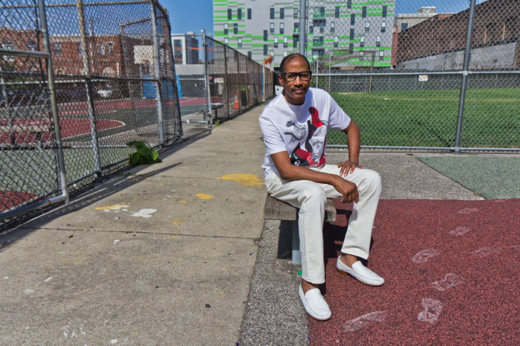 2020 8 3 k paynter cornbread park-2 Darryl “Cornbread” McCray started writing graffiti in his Philadelphia neighborhood in the 1960s. (Kimberly Paynter/WHYY)
