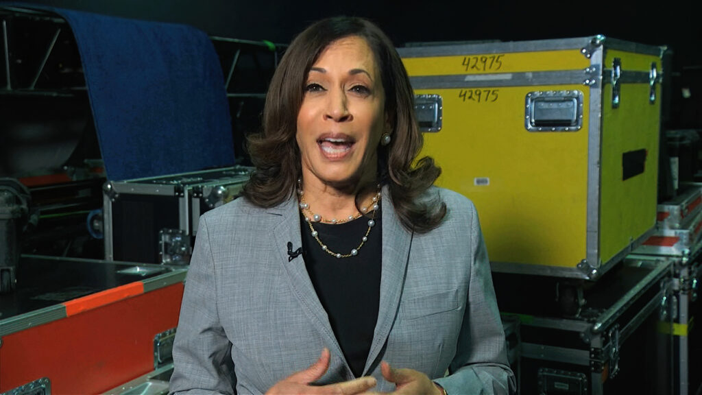 Election 2020 DNC In this image from video, Democratic vice presidential candidate Sen. Kamala Harris, D-Calif., speaks about voting during the third night of the Democratic National Convention on Wednesday, Aug. 19, 2020. (Democratic National Convention via AP)