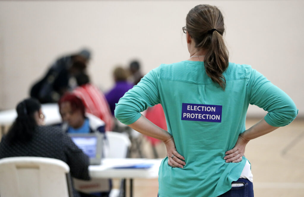 Jane Grimes Meneely Election poll monitor