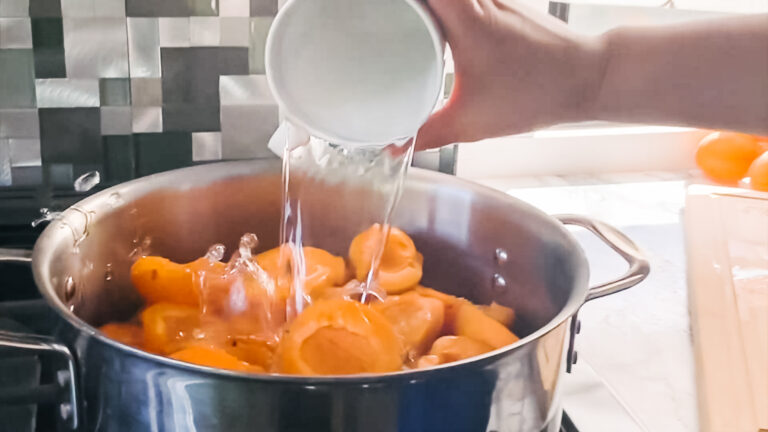Making apricot marmalade with Mrs. Mylonas