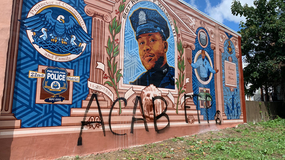 PPD_sgt_robert_wilson_mural_vandalism_083020 Sgt. Robert Wilson mural vandalized
