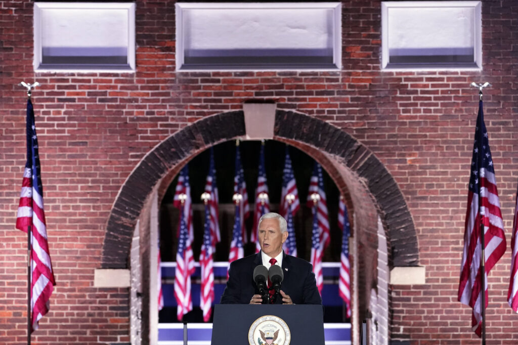 Vice President Pence speaks on the third day of the Republican National Convention