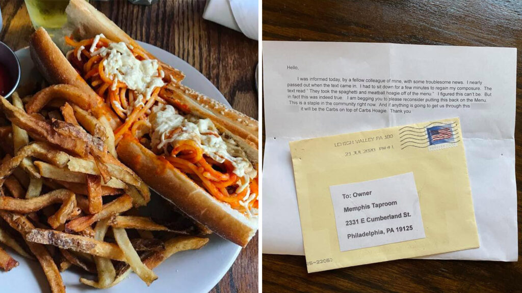 memphistaproom-spaghettisandwich2 Memphis Taproom's erstwhile spaghetti sandwich; anonymous letter (Memphis Taproom; Ken Correll)