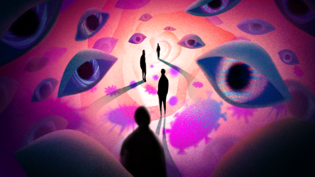 Throughout history, a pattern has emerged of blaming those seen as outsiders for the spread of disease. (Tracy J Lee for NPR)
