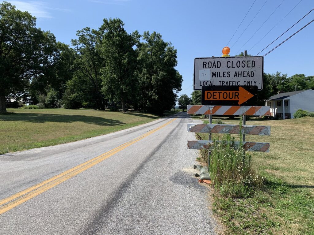 old_forge_road_closed_SIPA_080620 Chanceford Township