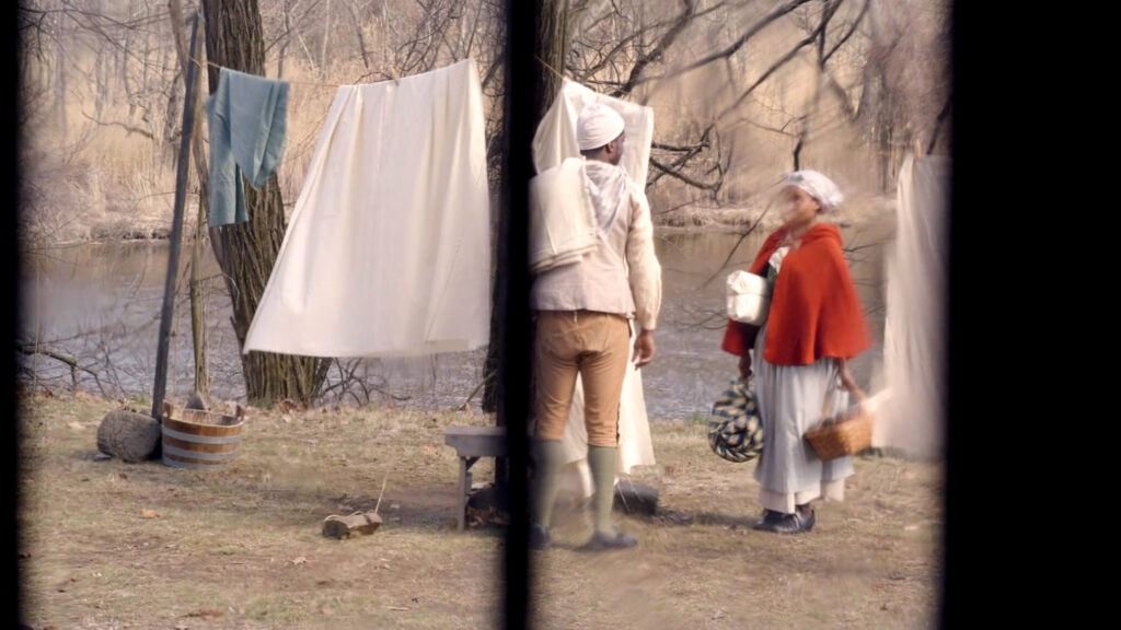 A historical reenactment of two married people, Jack and Parthenia, kept on Penn's estateCRUZ DANN PRODUCTIONS, 'PEOPLE NOT PROPERTY'