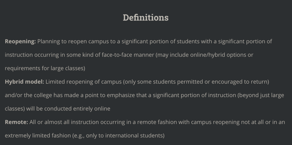 Pa. school reopening plan definitions