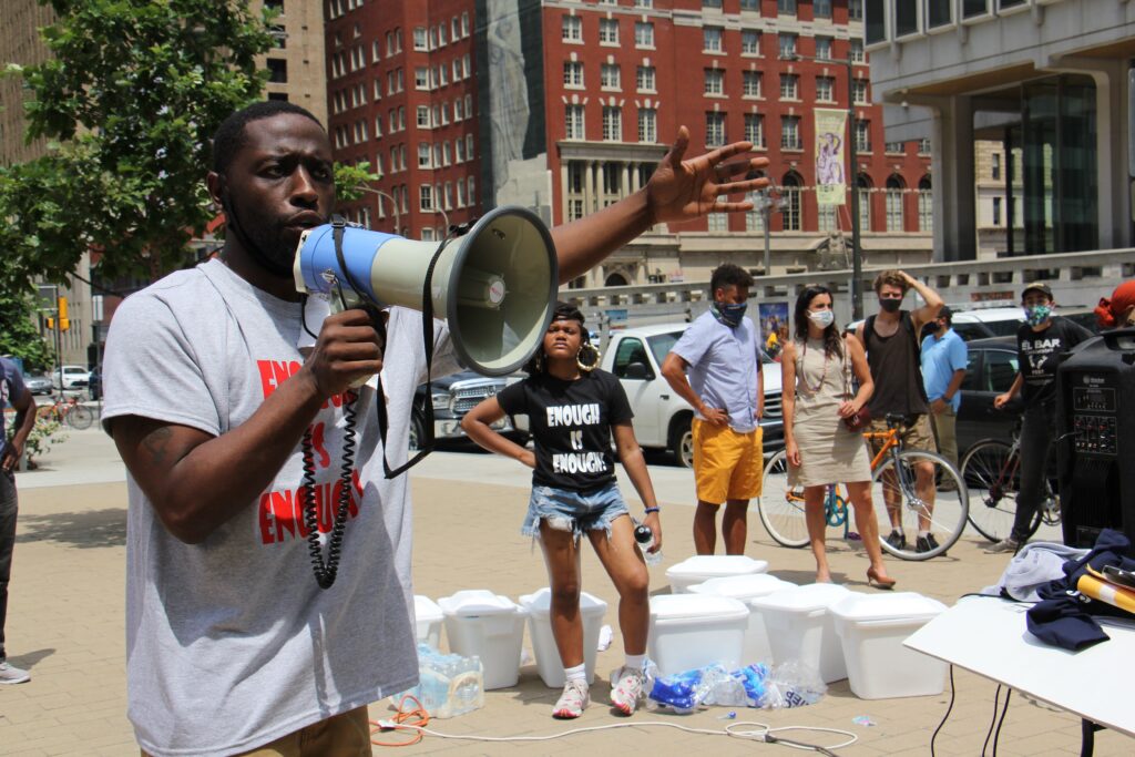 youth_gun_violence_protest_EL_072020_05_v2 City Councilmember Isaiah Thomas speaks at an