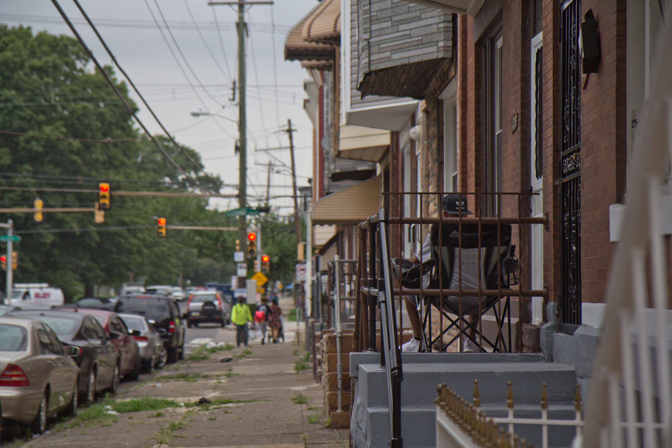 Many blocks in North Philadelphia are not lined with trees and many residents do not have home air conditioning