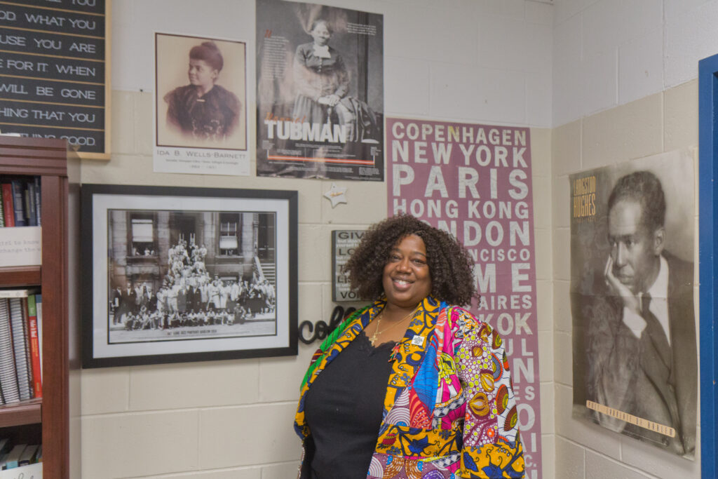 2020 8 31 k paynter aliya bradley-2 Aliya Cantanch-Bradley is the principal of the Mary McLeod Bethune School in Philadelphia. (Kimberly Paynter/WHYY)