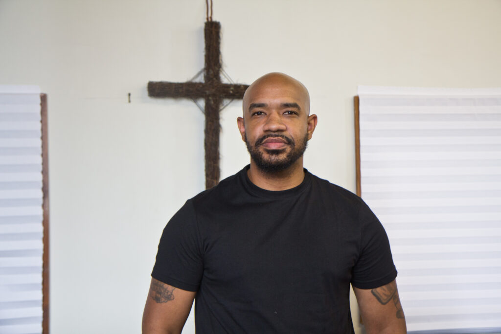 2020 9 2 k paynter pastor carl day-2 Carl Day is the Pastor of Culture Changing Christians Worship Center in North Philadelphia. (Kimberly Paynter/WHYY)