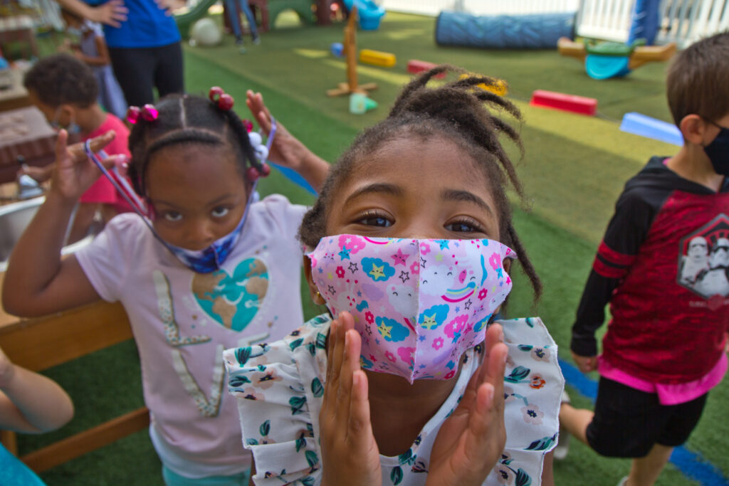 2020 9 3 k paynter daycare covid kids-8 Kids at Today’s Child day care in Clifton Heights, Pa.