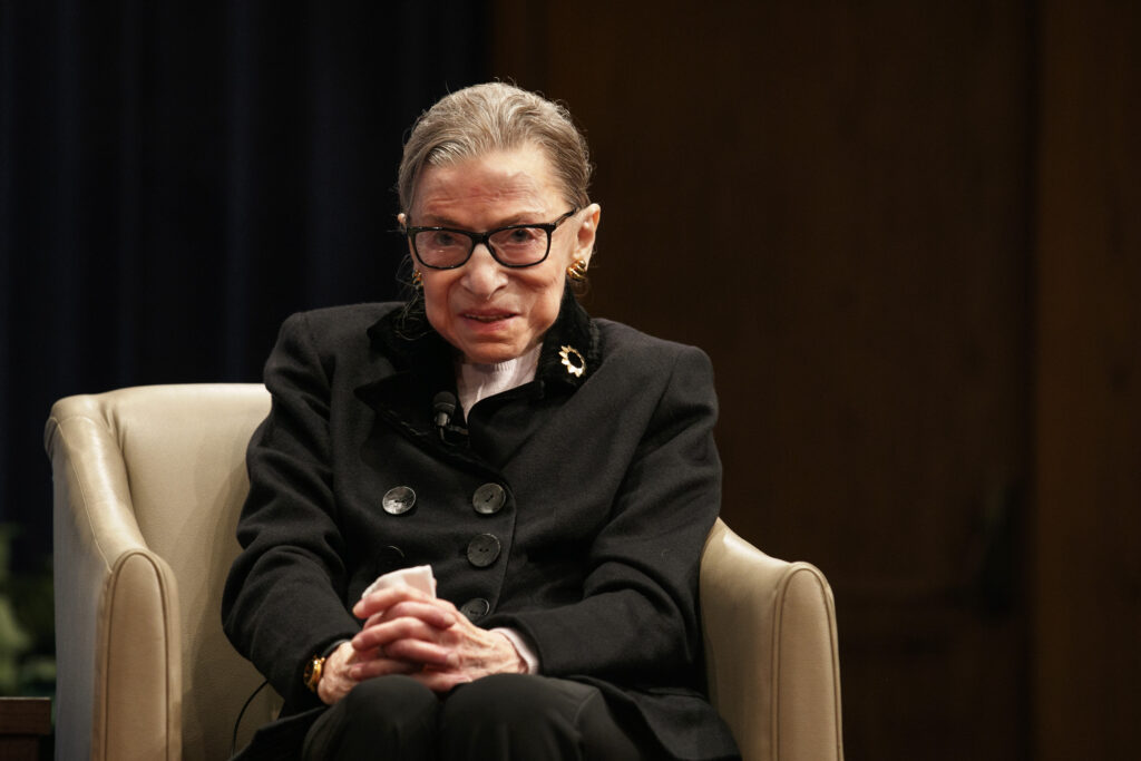 Ruth Bader Ginsburg In this Oct. 30, 2019, file photo, Supreme Court Justice Ruth Bader Ginsburg attends Georgetown Law's second annual Ruth Bader Ginsburg Lecture in Washington. (AP Photo/Jacquelyn Martin)