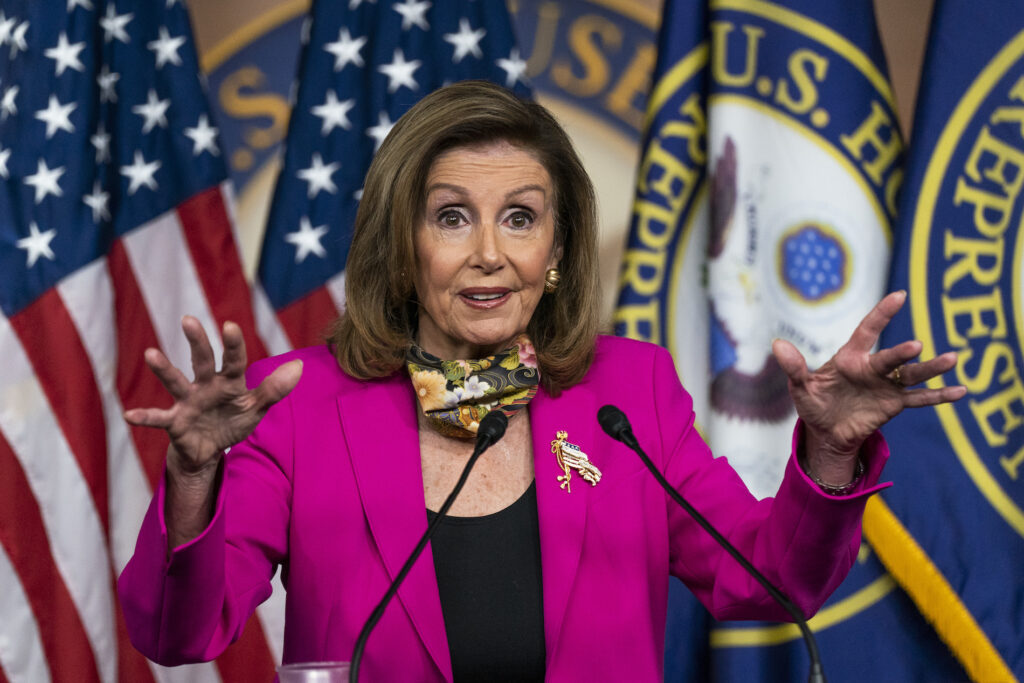 Nancy Pelosi House Speaker Nancy Pelosi of Calif., speaks during a news conference on Capitol Hill, Friday, Sept. 18, 2020, in Washington. (AP Photo/Manuel Balce Ceneta)