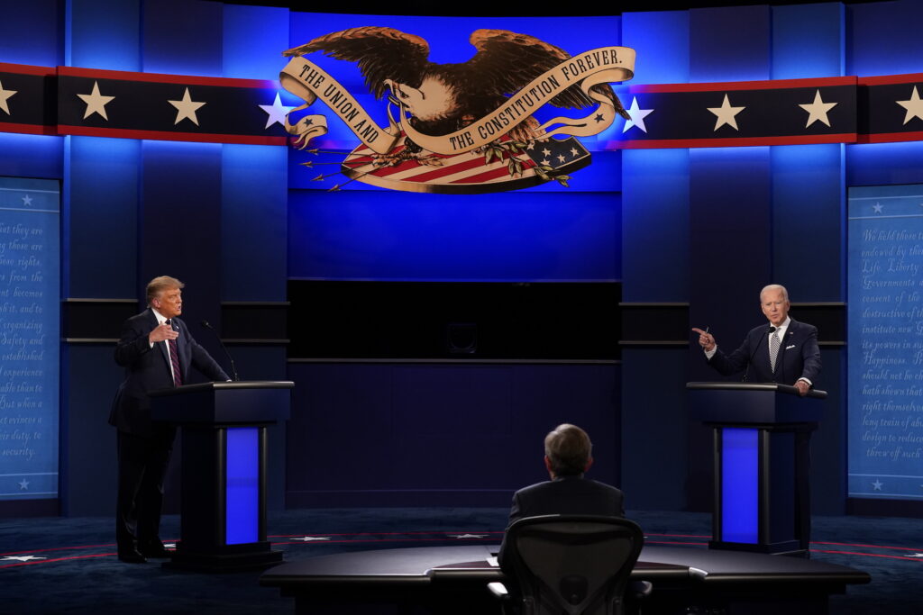 President Donald Trump, left, and Democratic presidential candidate former Vice President Joe Biden