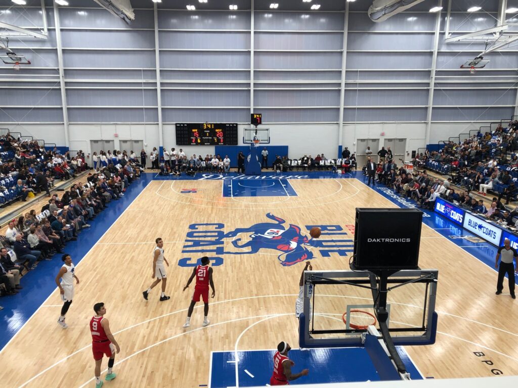 IMG_1526-1 The owners of the Wilmington sports complex where the 76ers minor league team plays was fined for violations during youth basketball league play and a college football scouting combine. (Cris Barrish/WHYY)