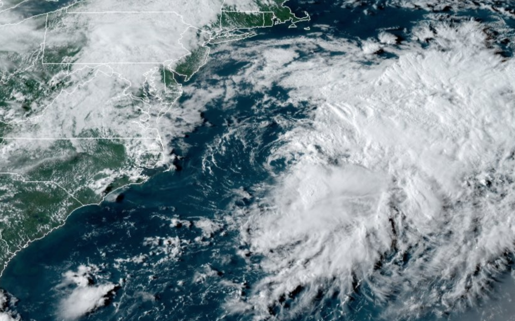 Screen Shot 2020-09-01 at 5.25.36 PM Tropical Storm Omar as seen from the NOAA GOES-East satellite late Tuesday afternoon. (Screenshot)