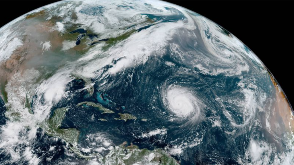 Screen Shot 2020-09-18 at 2.34.27 PM A Friday, Sept. 18 satellite image of tropical activity. (NOAA/GOES)