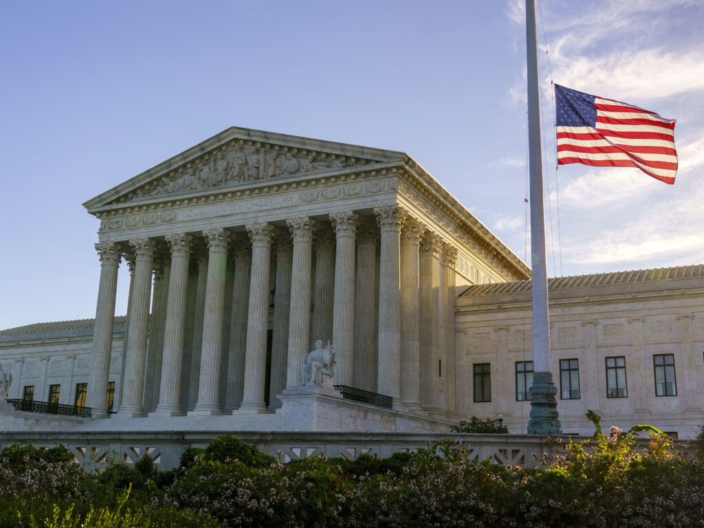 The flag flies at half-staff Saturday at the Supreme Court on the morning after the death of Justice Ruth Bader Ginsburg. The flag flies at half-staff Saturday at the Supreme Court on the morning after the death of Justice Ruth Bader Ginsburg. (J. Scott Applewhite/AP Photo)