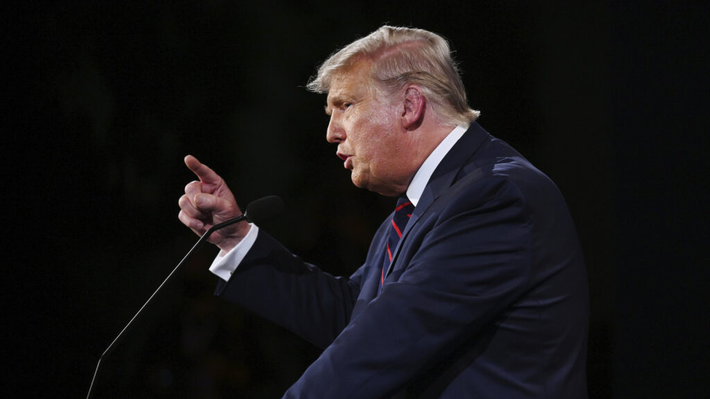 President Trump participates in the first presidential debate