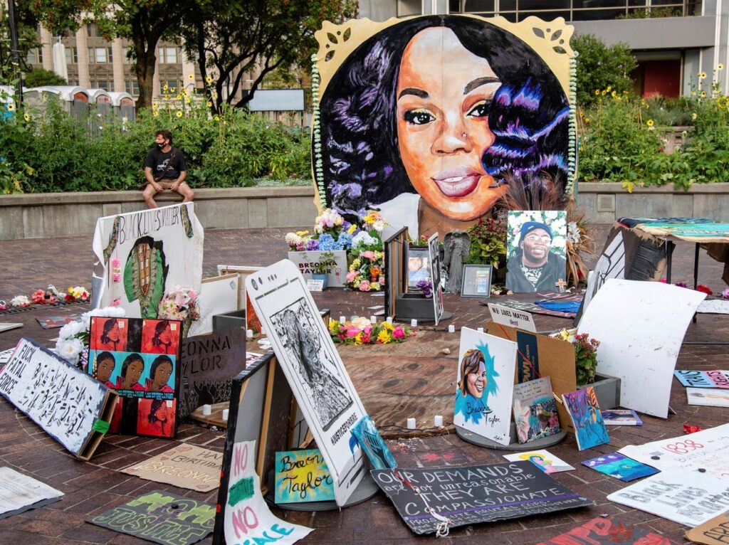 A memorial for Breonna Taylor