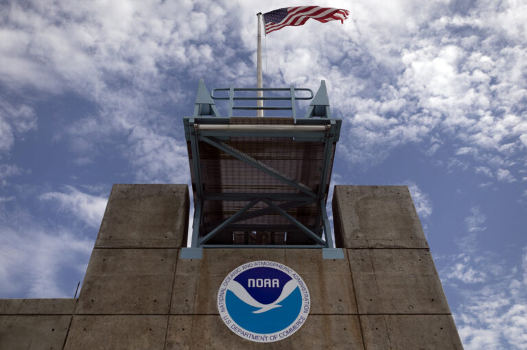 The logo of the National Oceanic and Atmospheric Administration