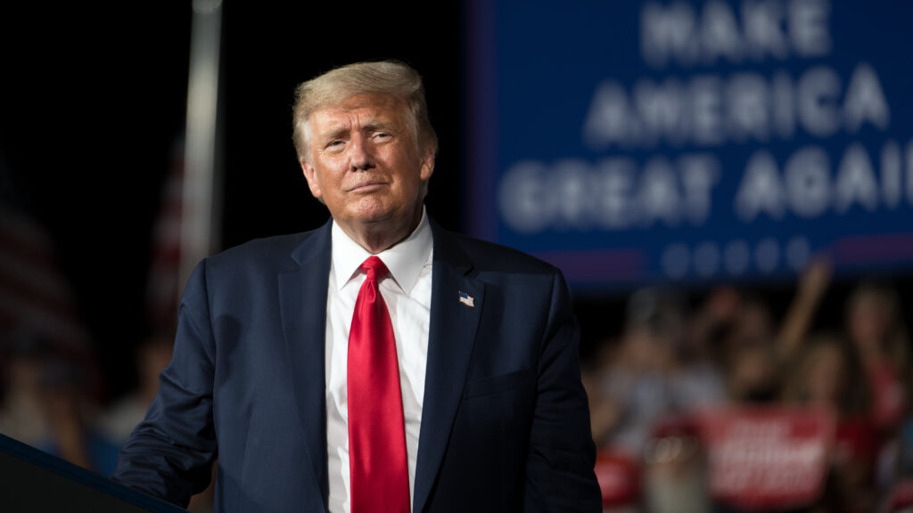 President Trump addresses a supporters Tuesday at a campaign rally in Winston Salem, N.C. President Trump addresses a supporters Tuesday at a campaign rally in Winston Salem, N.C. (Sean Rayford/Getty Images)