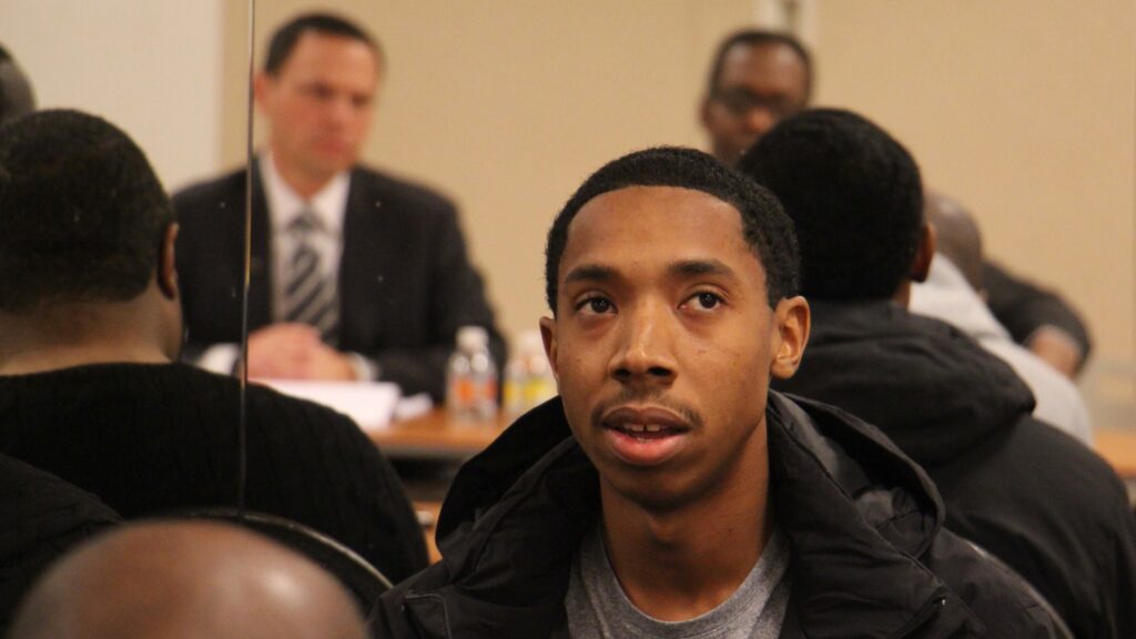 guns John Solomon talks about his experiences with guns, which began when he was 11 years old and ended with a 5-year prison sentence. He spoke during a community meeting in North Philadelphia with Pennsylvania Attorney General-elect Josh Shapiro in 2016. (Emma Lee/WHYY)