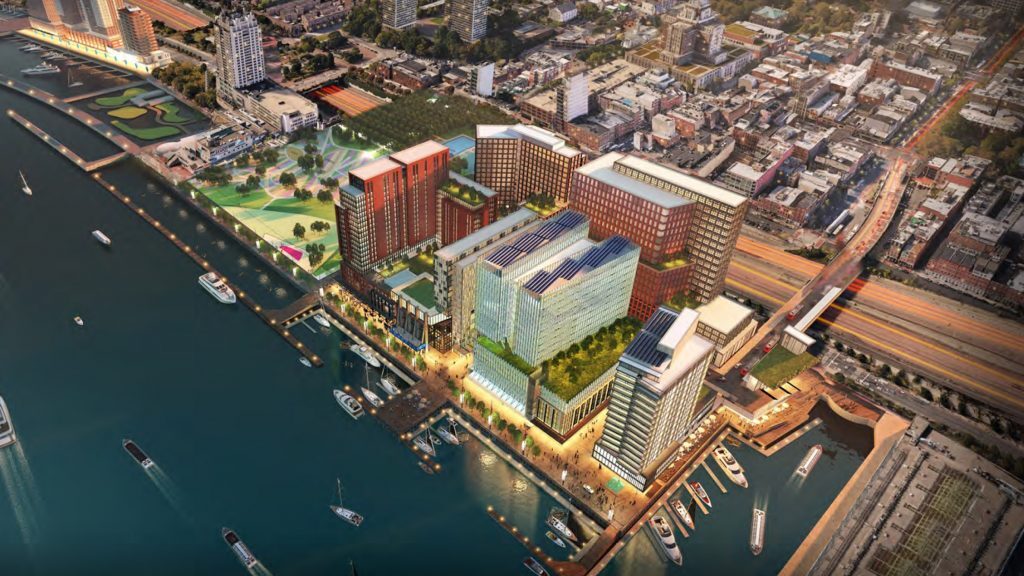 Rendering of Hoffman's proposed development at Penn's Landing (Proposal screenshot)